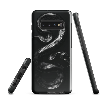 'Black Python' Samsung Galaxy S10 Plus tough phone case - protective glossy case NZ Australia