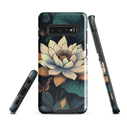 'Water Lily' Samsung Galaxy S10 Plus tough phone case - protective glossy case NZ Australia