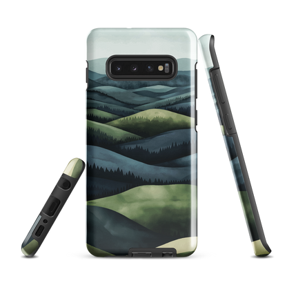 'Blue Mountains' Samsung Galaxy S10 Plus tough phone case - protective glossy case NZ Australia