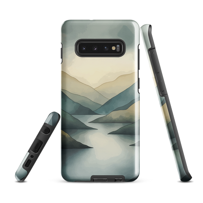 'Misty Mountains' Samsung Galaxy S10 Plus tough phone case - protective glossy case NZ Australia
