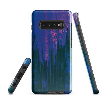 'Digital Glitch' Samsung Galaxy S10 Plus tough phone case - protective glossy case NZ Australia