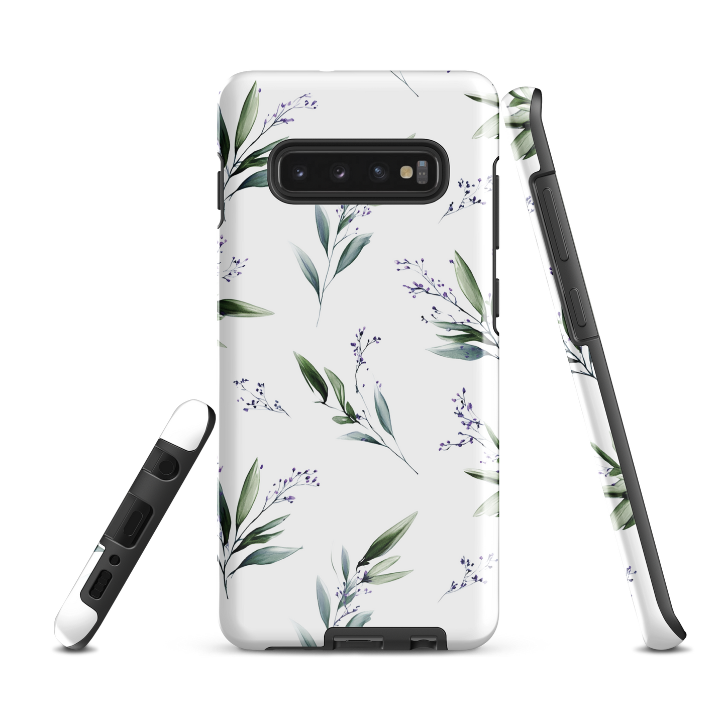 'Botanical Sprigs' Samsung Galaxy S10 Plus tough phone case - protective glossy case NZ Australia