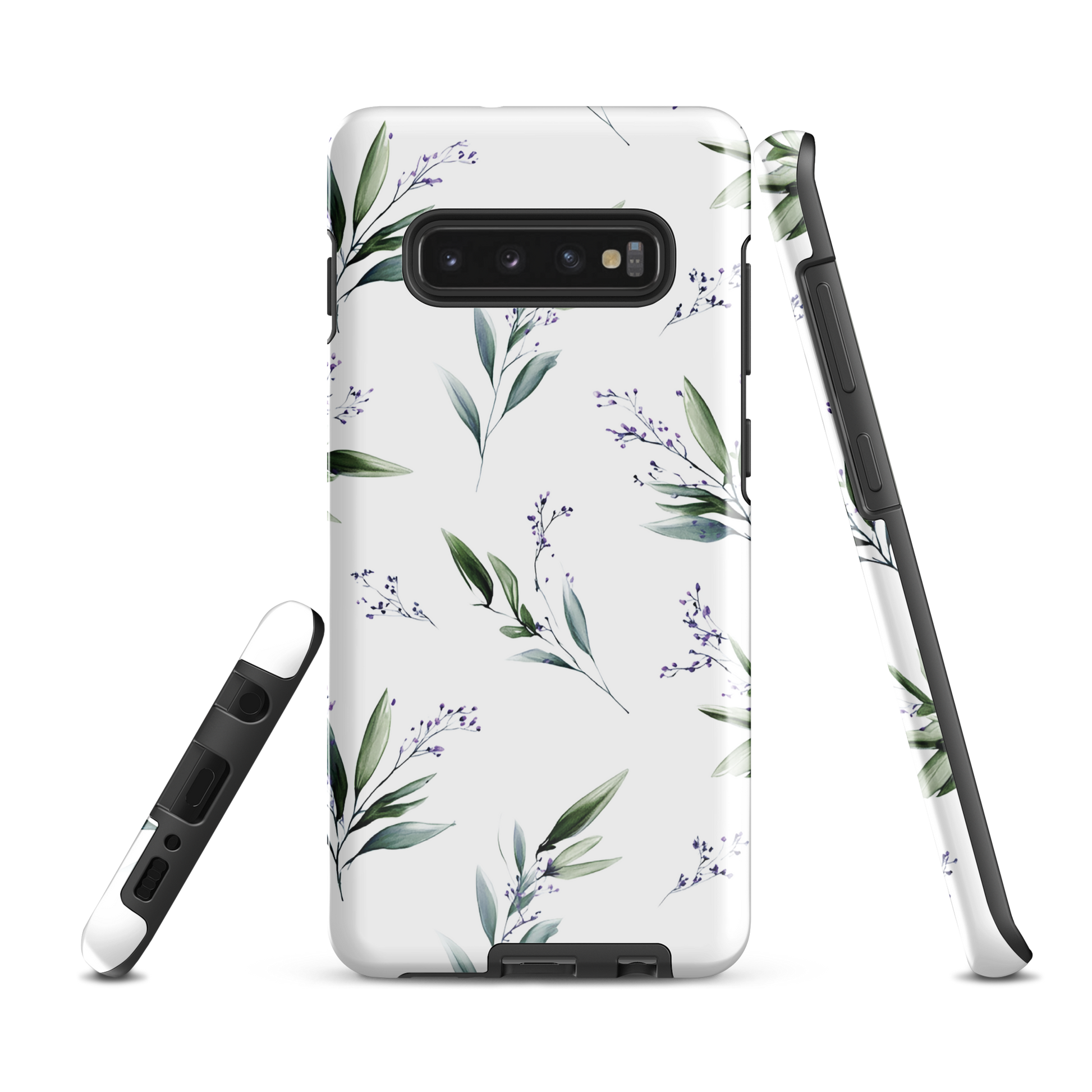 'Botanical Sprigs' Samsung Galaxy S10 Plus tough phone case - protective glossy case NZ Australia