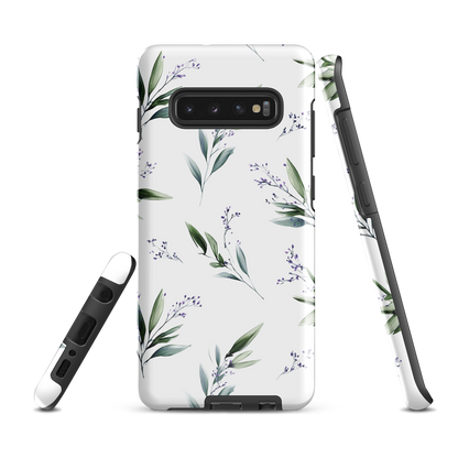 'Botanical Sprigs' Samsung Galaxy S10 Plus tough phone case - protective glossy case NZ Australia