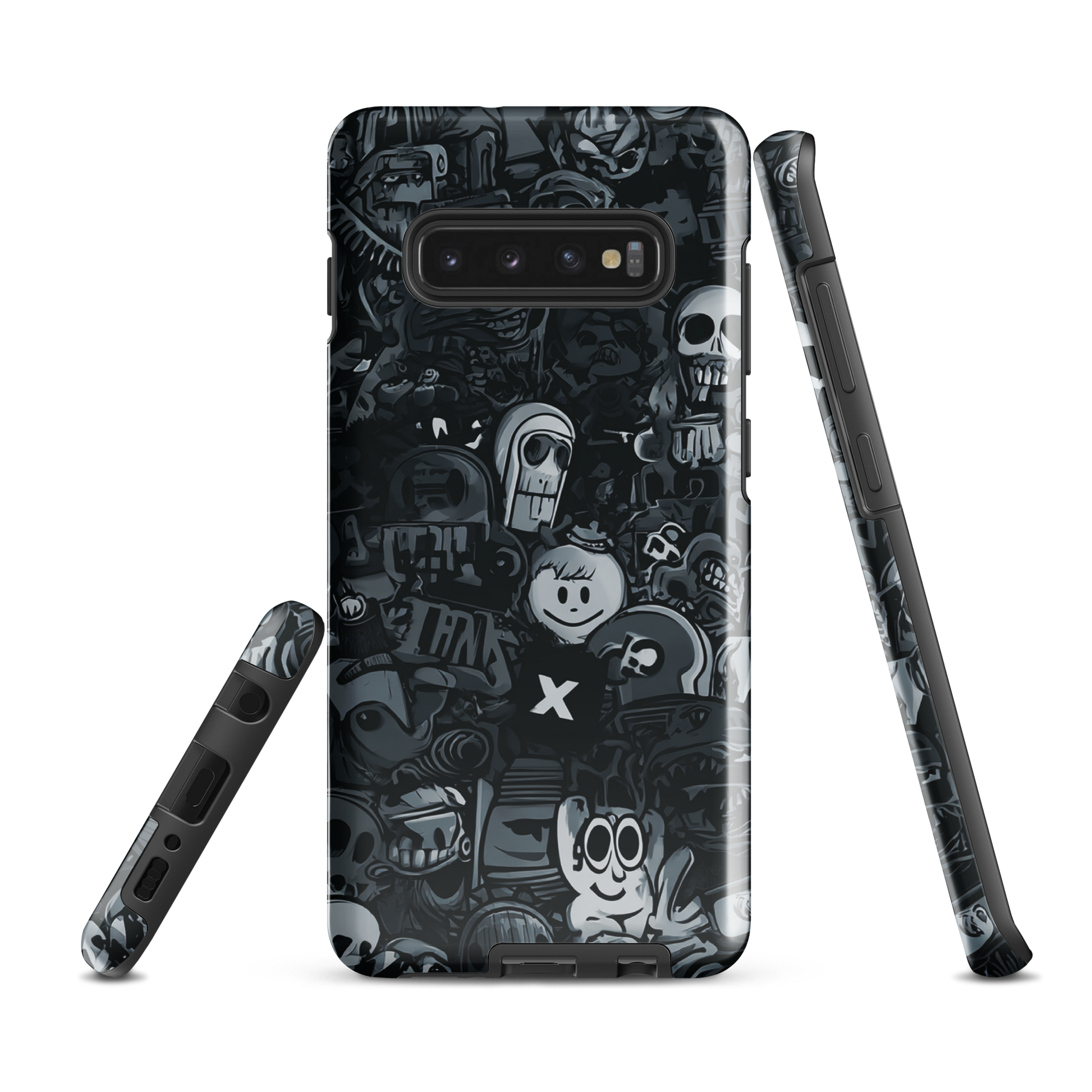 Midnight stickers phone case | Dark graphic collage NZ