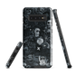 Midnight stickers phone case | Dark graphic collage NZ