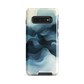 A calming abstract landscape phone case inspired by quiet valleys and soft blue tones.
