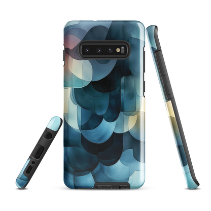'Blue Forms' Samsung Galaxy S10 Plus tough phone case - protective glossy case NZ Australia