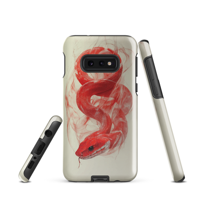 'Red Snake' Samsung Galaxy S10e tough phone case - protective glossy case NZ Australia