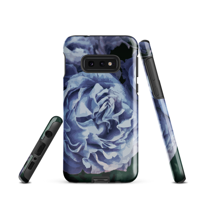 'Blue Rose' Samsung Galaxy S10e tough phone case - protective glossy case NZ Australia