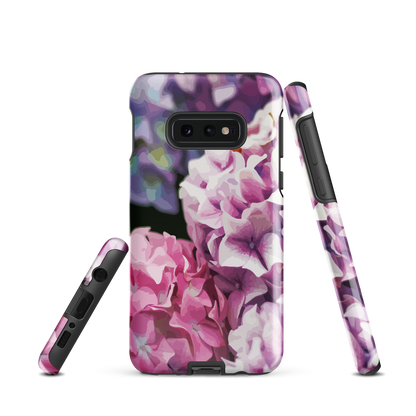 'Hydrangea' Samsung Galaxy S10e tough phone case - protective glossy case NZ Australia