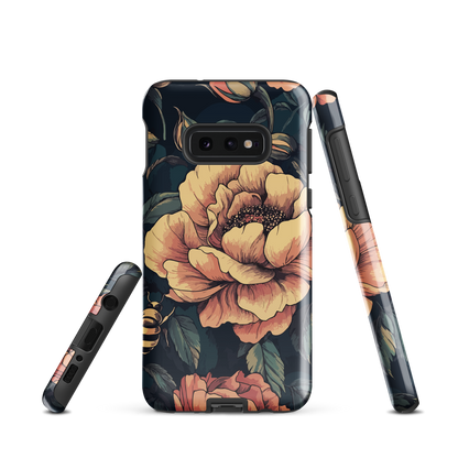 'Vintage Pink Roses' Samsung Galaxy S10e tough phone case - protective glossy case NZ Australia