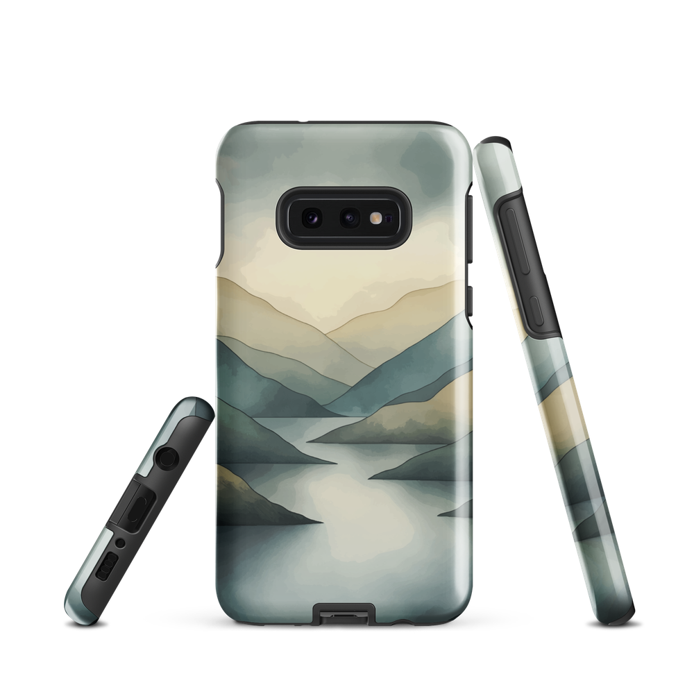 'Misty Mountains' Samsung Galaxy S10e tough phone case - protective glossy case NZ Australia