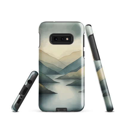 'Misty Mountains' Samsung Galaxy S10e tough phone case - protective glossy case NZ Australia
