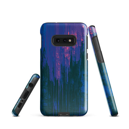 'Digital Glitch' Samsung Galaxy S10e tough phone case - protective glossy case NZ Australia