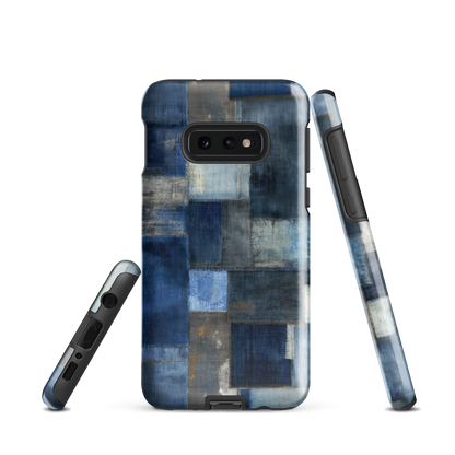 'Indigo Patchwork' Samsung Galaxy S10e tough phone case - protective glossy case NZ Australia