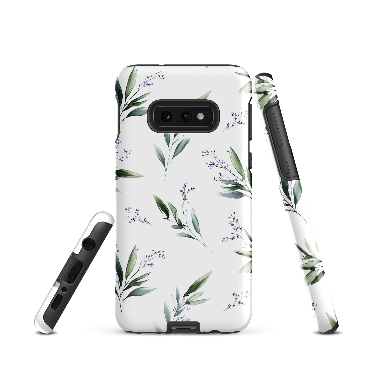 'Botanical Sprigs' Samsung Galaxy S10e tough phone case - protective glossy case NZ Australia