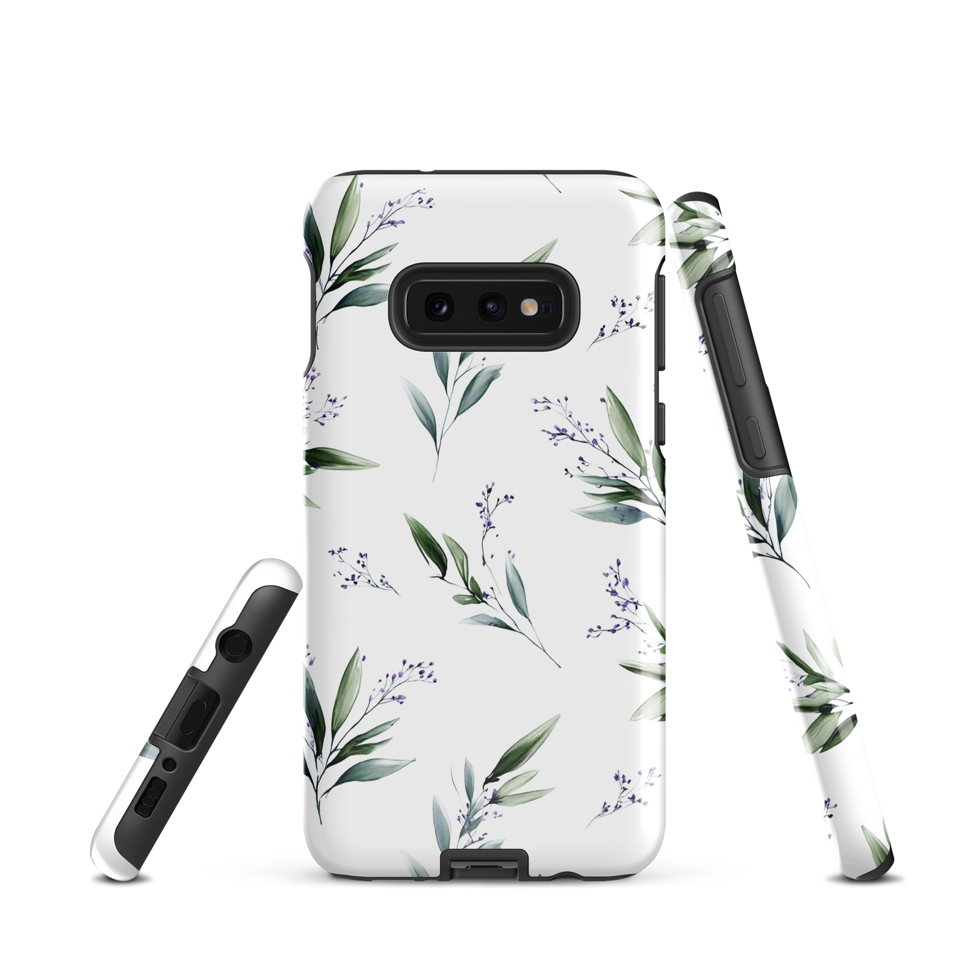 'Botanical Sprigs' Samsung Galaxy S10e tough phone case - protective glossy case NZ Australia