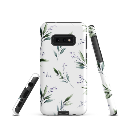 'Botanical Sprigs' Samsung Galaxy S10e tough phone case - protective glossy case NZ Australia