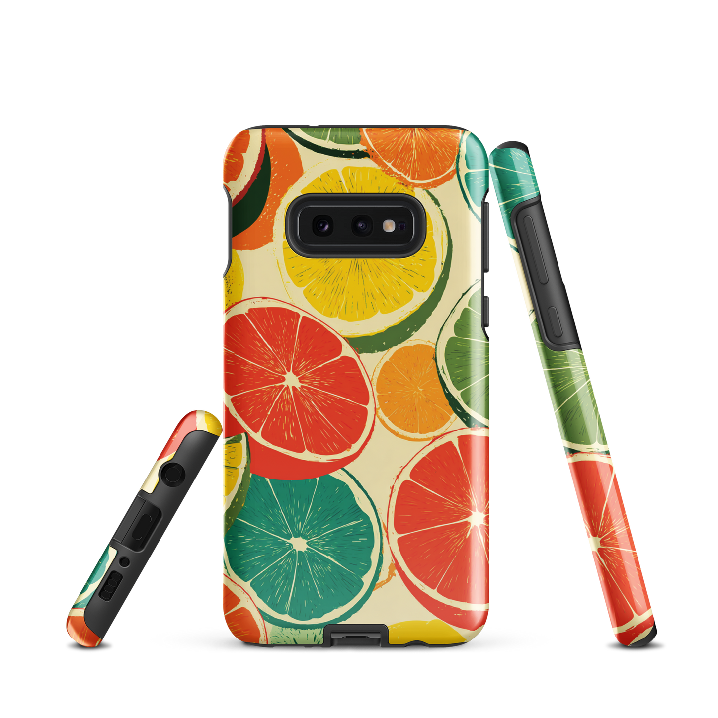 'Citrus Pop' Samsung Galaxy S10e tough phone case - protective glossy case NZ Australia