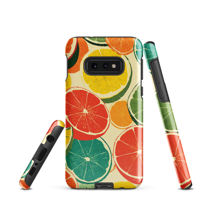 'Citrus Pop' Samsung Galaxy S10e tough phone case - protective glossy case NZ Australia
