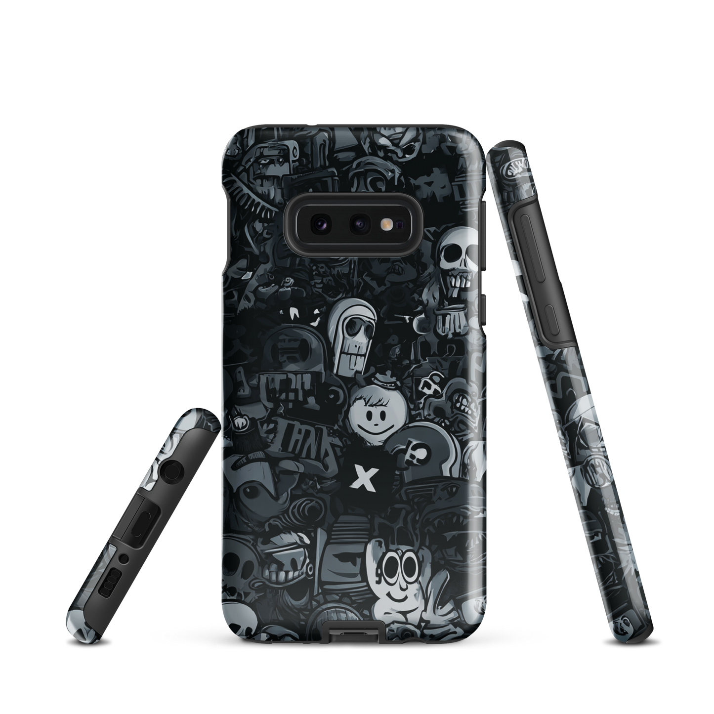 Midnight stickers phone case | Dark graphic collage NZ