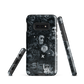 Midnight stickers phone case | Dark graphic collage NZ