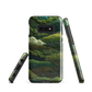 Verdant layers phone case | Abstract green design NZ