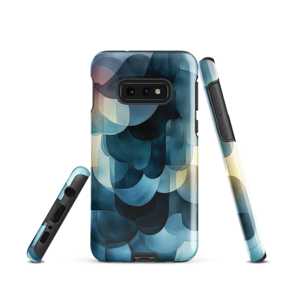 'Blue Forms' Samsung Galaxy S10e tough phone case - protective glossy case NZ Australia