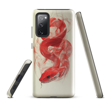 'Red Snake' Samsung Galaxy S20 FE tough phone case - protective glossy case NZ Australia
