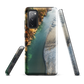 Phone case with aerial riverbend artwork and earthy tones, designed by New Zealand artist Ben Hart.