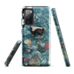 Washed Away designer phone case with abstract river stone artwork in earthy blues and natural tones.