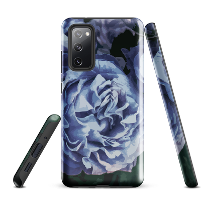 'Blue Rose' Samsung Galaxy S20 FE tough phone case - protective glossy case NZ Australia