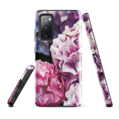 'Hydrangea' Samsung Galaxy S20 FE tough phone case - protective glossy case NZ Australia