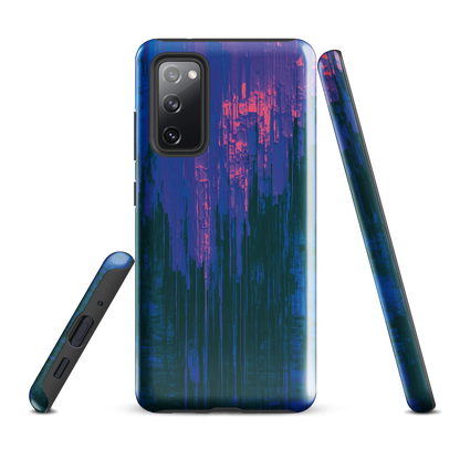 'Digital Glitch' Samsung Galaxy S20 FE tough phone case - protective glossy case NZ Australia