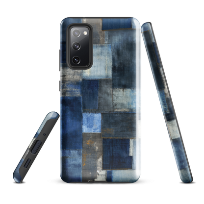 'Indigo Patchwork' Samsung Galaxy S20 FE tough phone case - protective glossy case NZ Australia