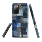 Indigo patchwork phone case | Textured blue design NZ