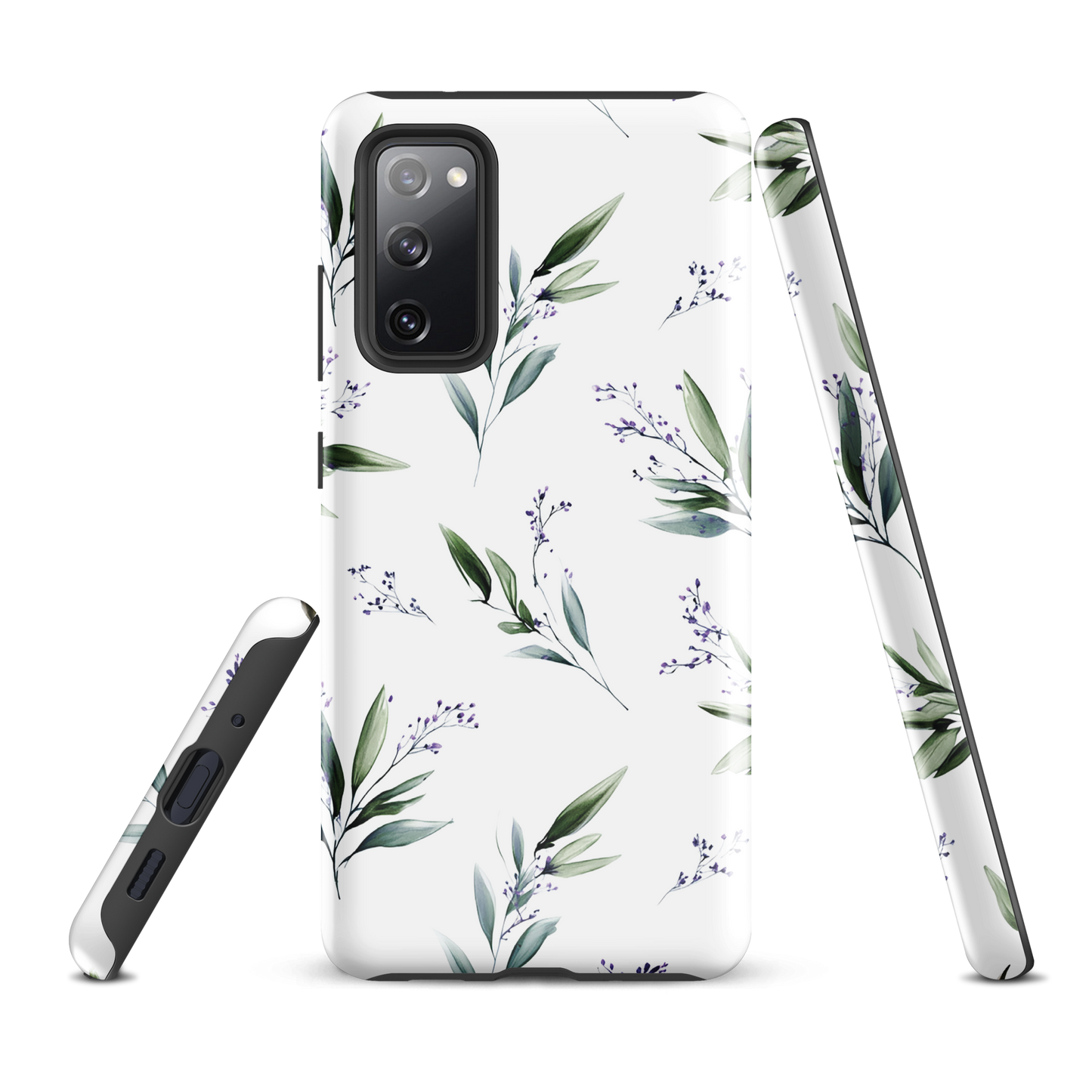 'Botanical Sprigs' Samsung Galaxy S20 FE tough phone case - protective glossy case NZ Australia