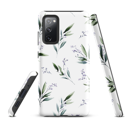 'Botanical Sprigs' Samsung Galaxy S20 FE tough phone case - protective glossy case NZ Australia