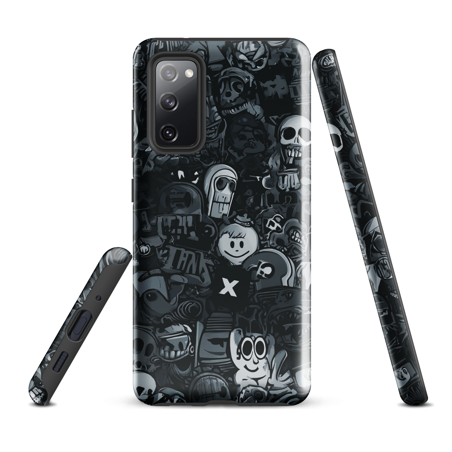 Midnight stickers phone case | Dark graphic collage NZ