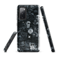 Midnight stickers phone case | Dark graphic collage NZ
