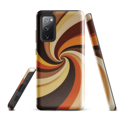 'Golden Swirl' Samsung Galaxy S20 FE tough phone case - protective glossy case NZ Australia