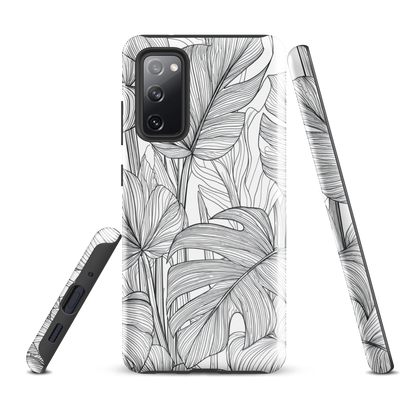 'Tropical Lines' Samsung Galaxy S20 FE tough phone case - protective glossy case NZ Australia