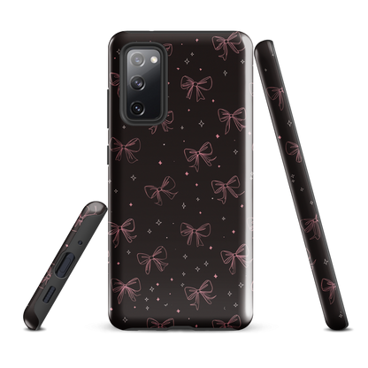 'Midnight Bow' Samsung Galaxy S20 FE tough phone case - protective glossy case NZ Australia
