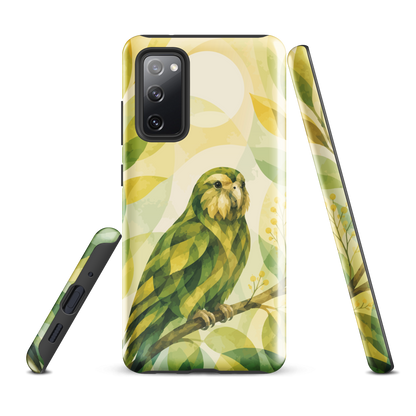 'Kākāpō' Samsung Galaxy S20 FE tough case - protective glossy case NZ Australia