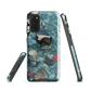 Washed Away designer phone case with abstract river stone artwork in earthy blues and natural tones.