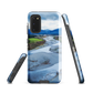 Waiohine phone case featuring artwork of New Zealand’s braided riverbed landscape in the Wairarapa.
