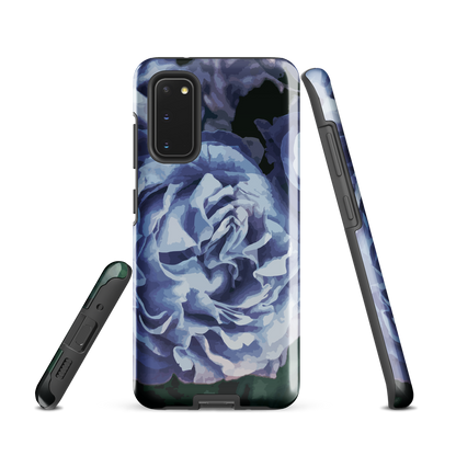 'Blue Rose' Samsung Galaxy S20 tough phone case - protective glossy case NZ Australia