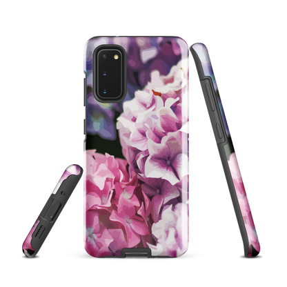 'Hydrangea' Samsung Galaxy S20 tough phone case - protective glossy case NZ Australia