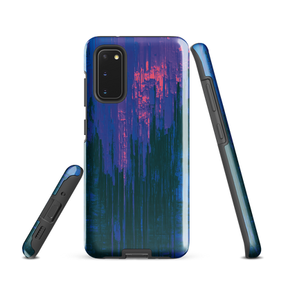 'Digital Glitch' Samsung Galaxy S20 tough phone case - protective glossy case NZ Australia